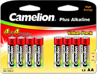 Bateri alkaline Camelion Plus LR6 AA, set 8 copë, 2700 mAh