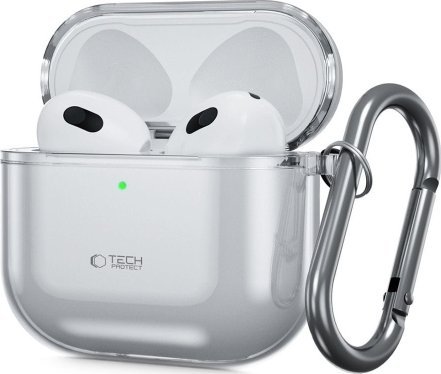 Mbulesë Tech-Protect FlexAir për Apple AirPods 4, TPU fleksibël, me varëse, gri e errët