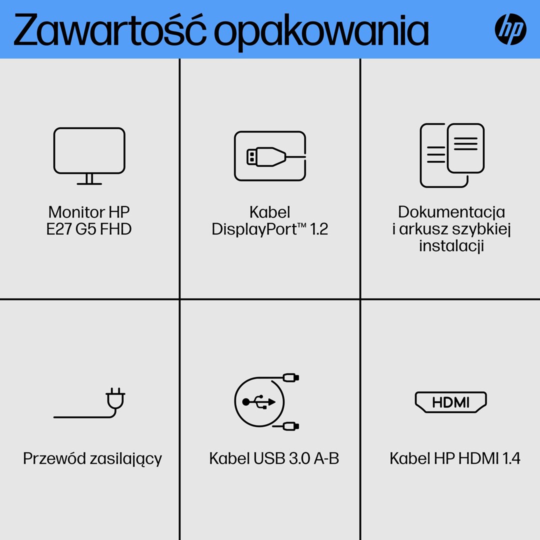 Monitor HP E27 G5, 27", 1920 x 1080, Full HD, 75 Hz, i zi