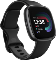 Smartwatch Fitbit Versa 4, ekran me prekje, GPS, grafit