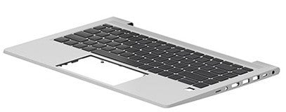 Tastierë laptopi HP N43874 BD1, pjesë origjinale, me kapak të sipërm, e zezë