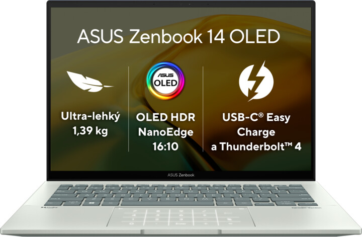 Shfaq detaje për Laptop ASUS Zenbook 14 OLED (UX3402, 12th Gen Intel), 14", Intel Core i5, 16GB RAM, 512GB SSD, Intel Iris Xe Graphics, i argjendtë Laptop ASUS Zenbook 14 OLED (UX3402, 12th Gen Intel), 14", Intel Core i5, 16GB RAM, 512GB SSD, Intel Iris Xe Graphics, i argjendtë
