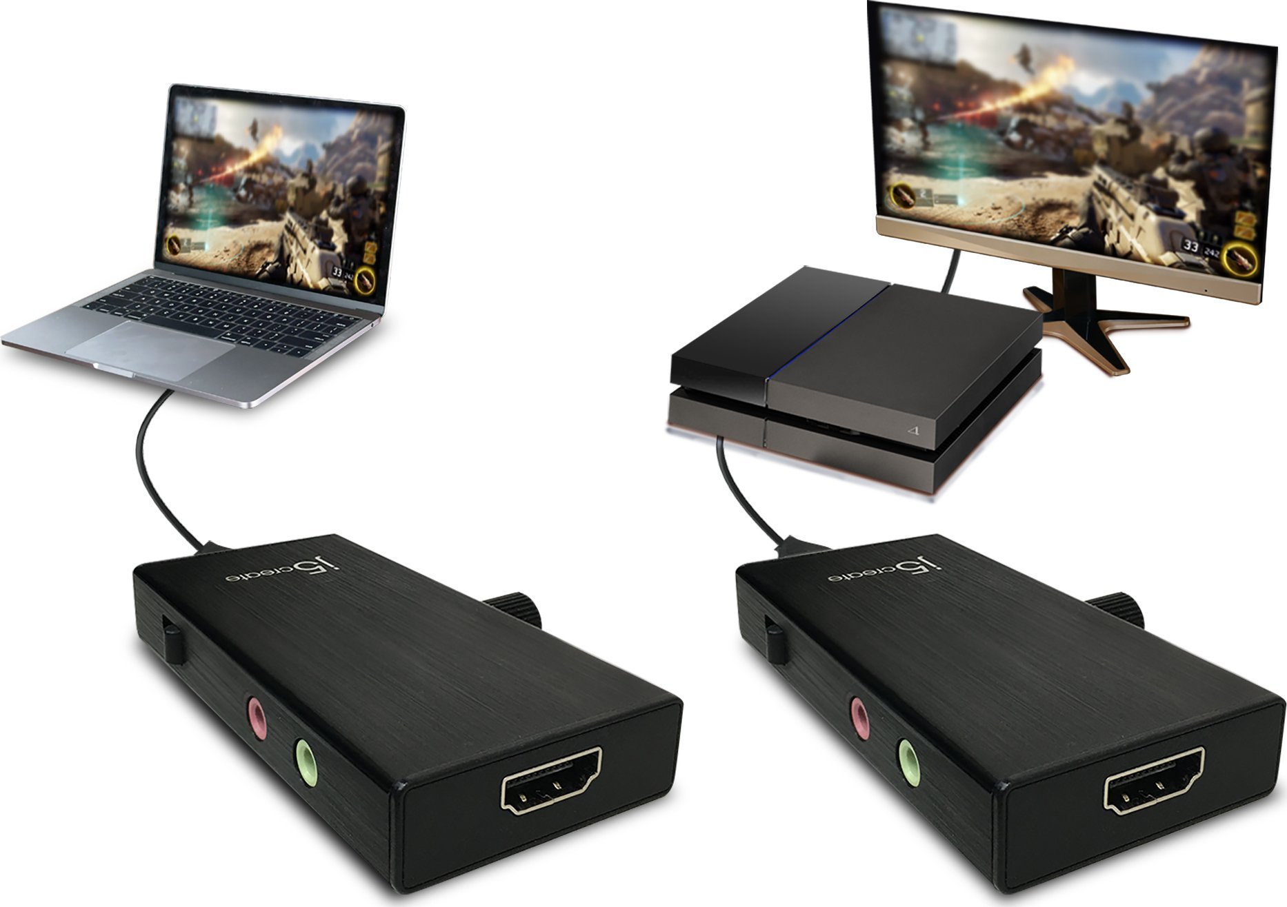 Kartë kapëse video j5create JVA02, Full HD 1080p 60fps, USB A C, e zezë