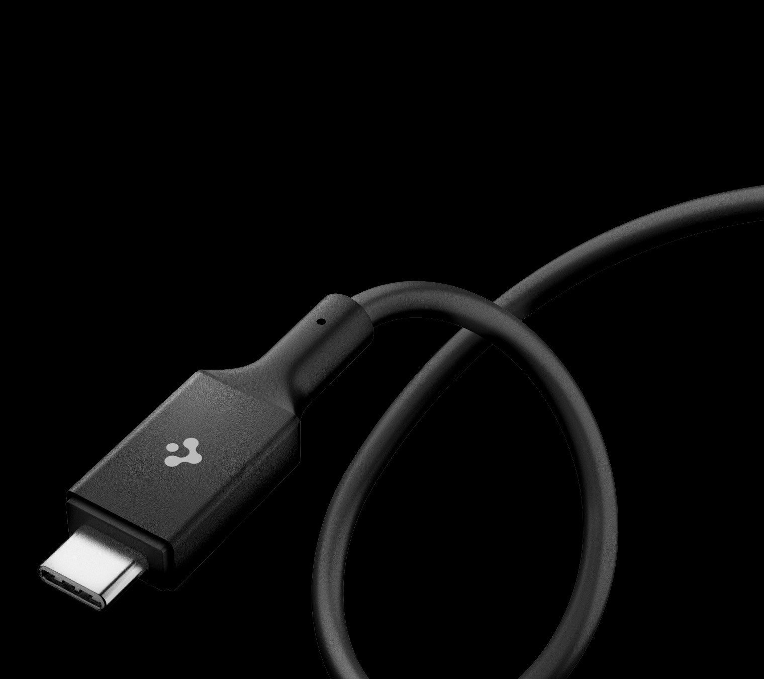 Kabllo USB C Spigen Essential EB10020CC, 2m, 100W, e zezë