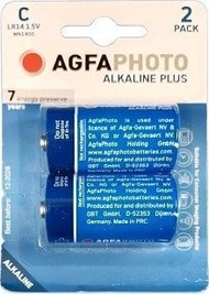 Bateri alkaline AgfaPhoto Alkaline Plus LR14 C, 1.5V, paketë 2 copë