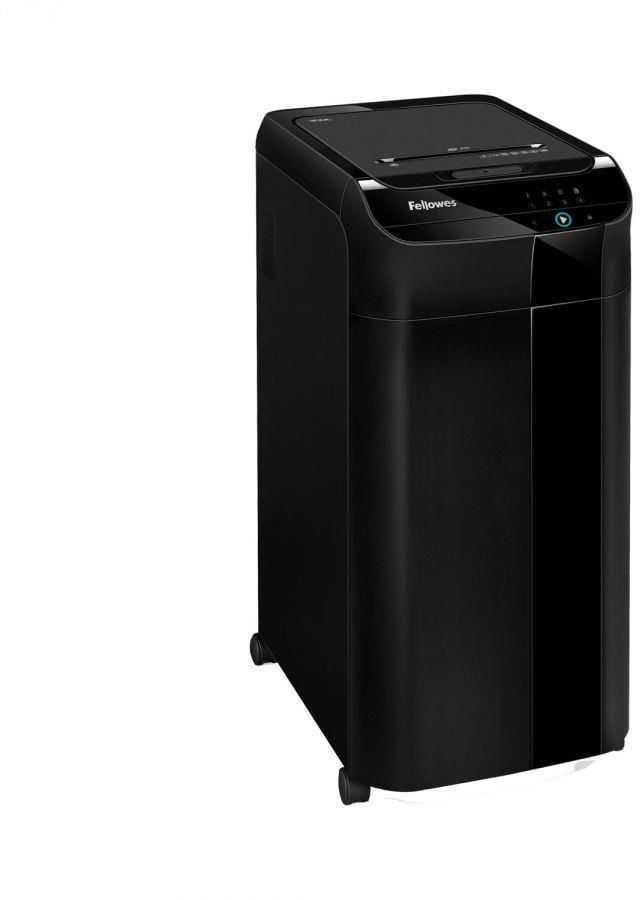 Уништувач на документи Fellowes AutoMax 350C P-4, сечење на парчиња, за 3-5 лица, црн
