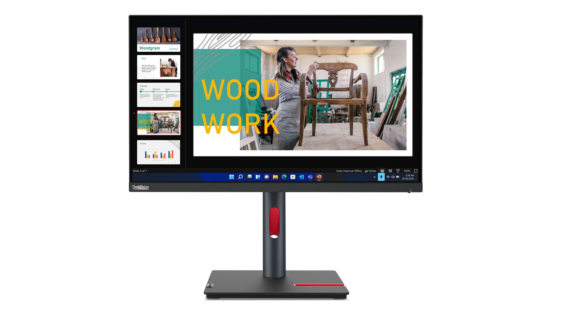 Monitor Lenovo ThinkVision P24q-30, 23.8", WQHD, IPS, i zi