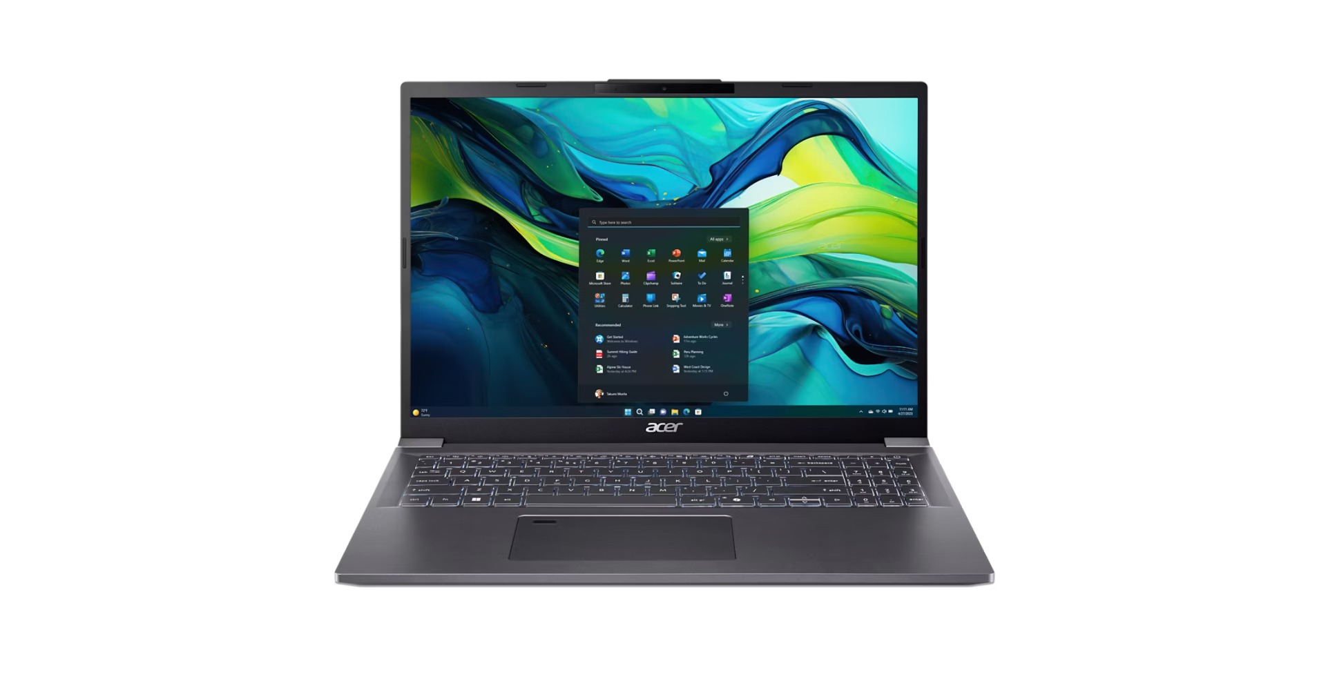 Laptop Acer Aspire 16, 16" WUXGA+ OLED 120 Hz, Intel Core Ultra 5, 16 GB RAM, 512 GB SSD, i hirtë