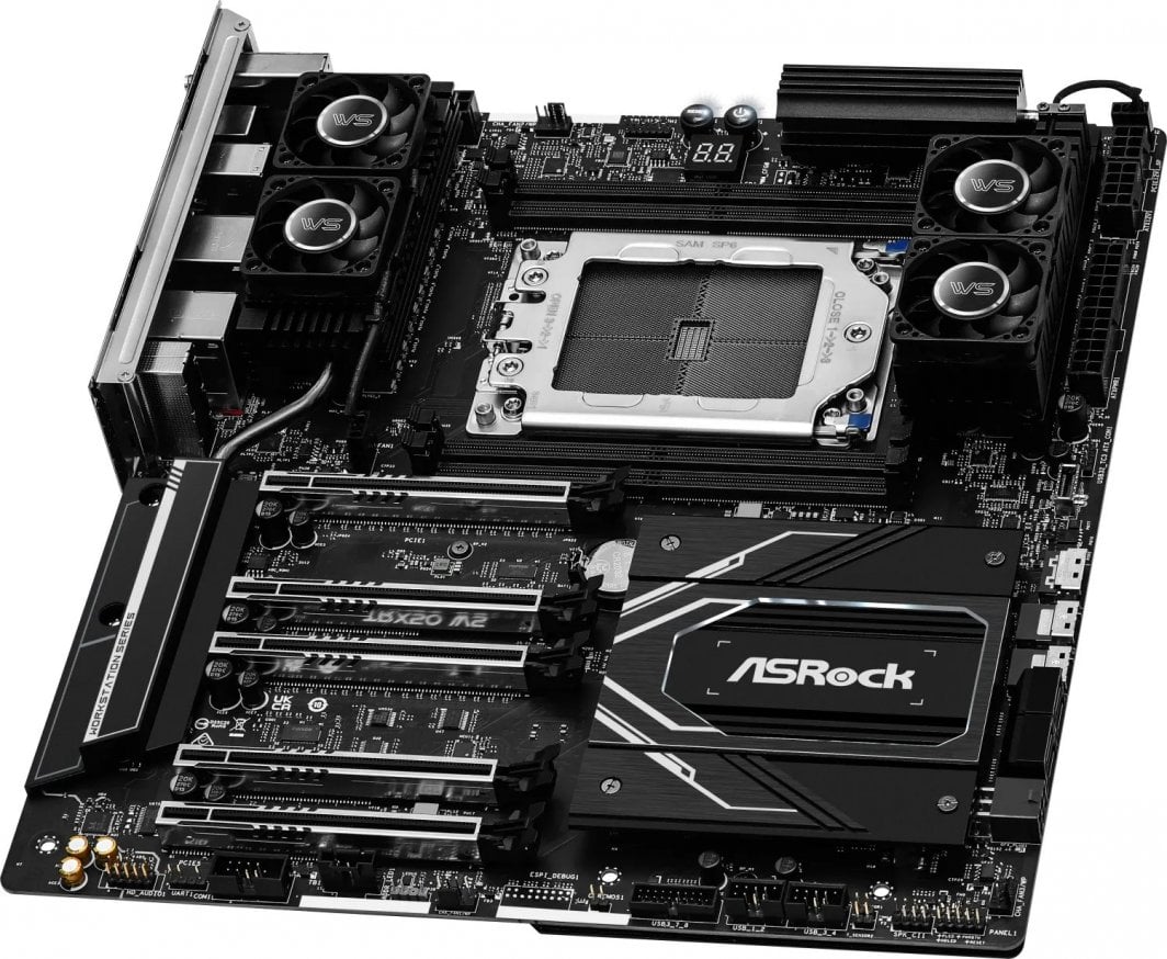 Pllakë amë ASRock TRX50 WS, 3x PCIe Gen5 x16, DDR5 ECC 1TB, e zezë