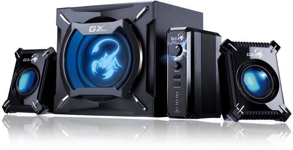 Kuti zëri Genius GX Gaming SW-G2.1 2000 V2, sistem 2.1, subwoofer me bas të thellë, e zezë