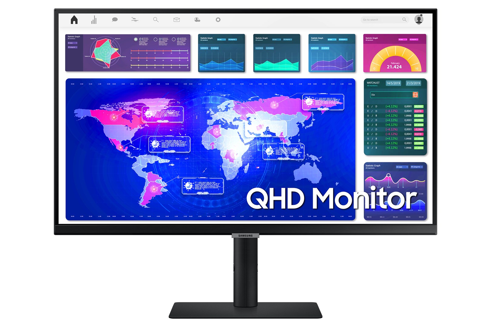 Монитор Samsung ViewFinity S6, 32", 2560 x 1440, 75 Hz, i zi