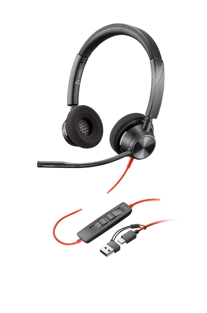 Kufje HP Poly Blackwire 3320 Stereo USB-C +USB-C/A Adapter