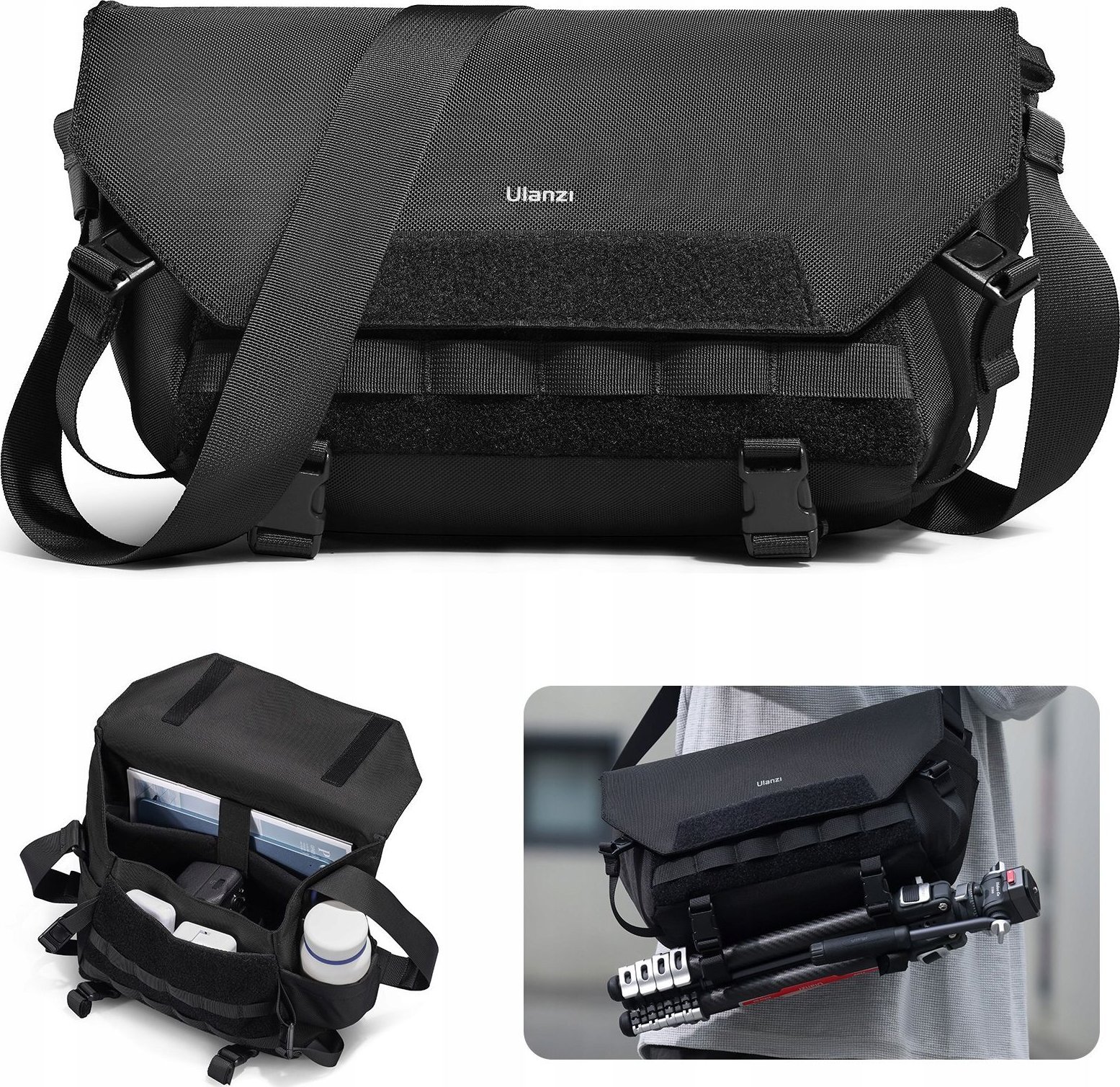 Çantë shpatullash për kamerë Ulanzi BC08 B010, 9L, poliestër, e zezë