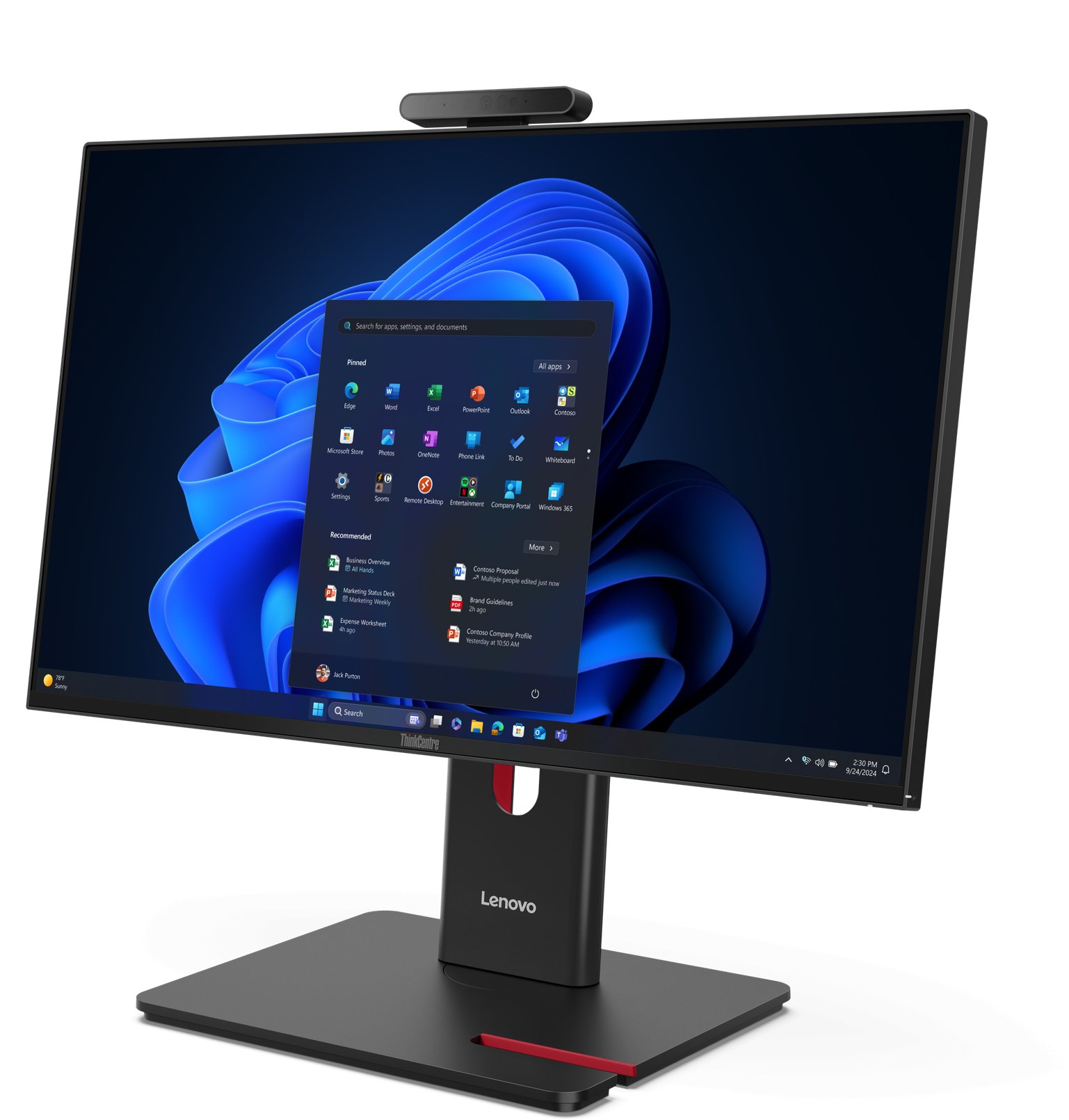 Компјутер All in One Lenovo ThinkCentre M70a G6, 23.8" FHD, Intel Core Ultra 5, 16GB RAM, 512GB SSD