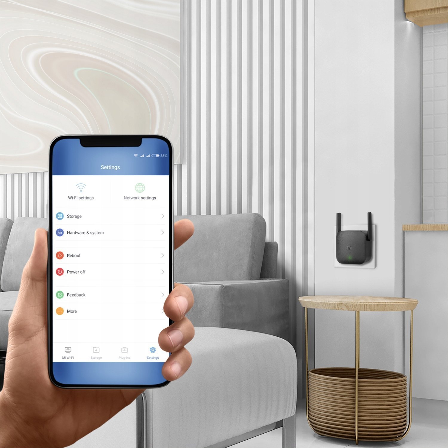 Përforcues Wi-Fi Xiaomi Mi Range Extender Pro, 300 Mbps, 2.4 GHz, i zi