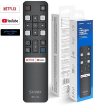 Telekomandë universale Savio RC 23, për TCL Smart TV, infra të kuqe, e zezë