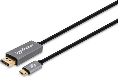 Kабел Manhattan USB-C во DisplayPort 1.4, 3 m, 8K 60Hz, црн