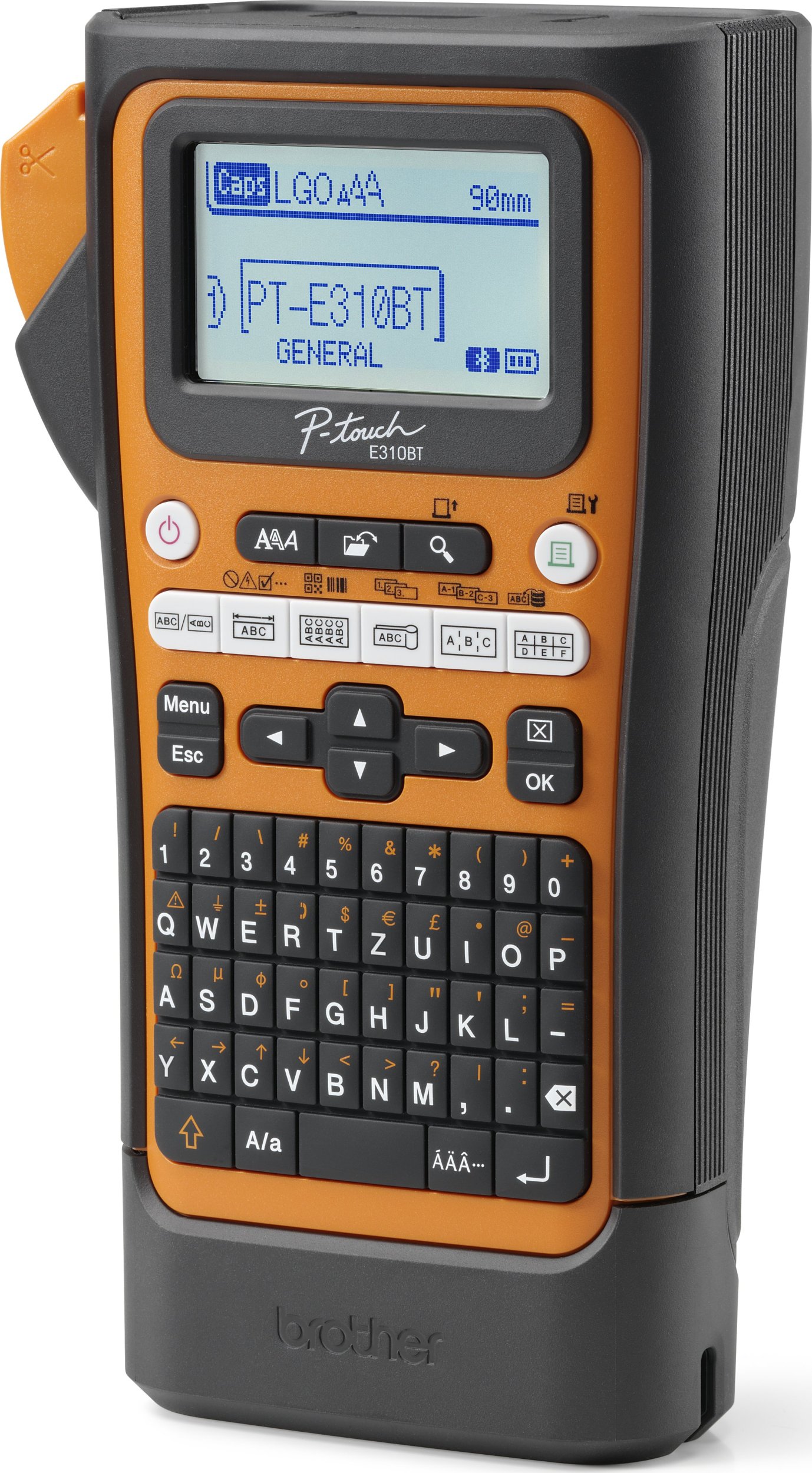 Makinë etiketimi Brother Pro PTE310BTVPQL1, Bluetooth, USB, portokalli