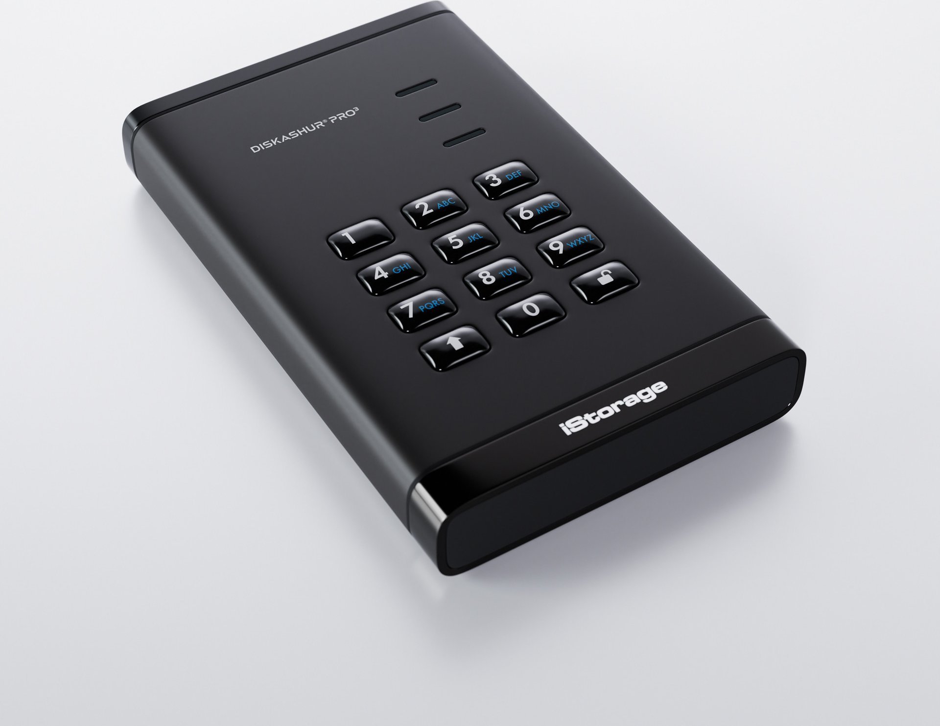 Hard disk i jashtëm iStorage DiskAshur PRO, 1TB, enkriptim hardware AES 256 bit, PIN i sigurisë