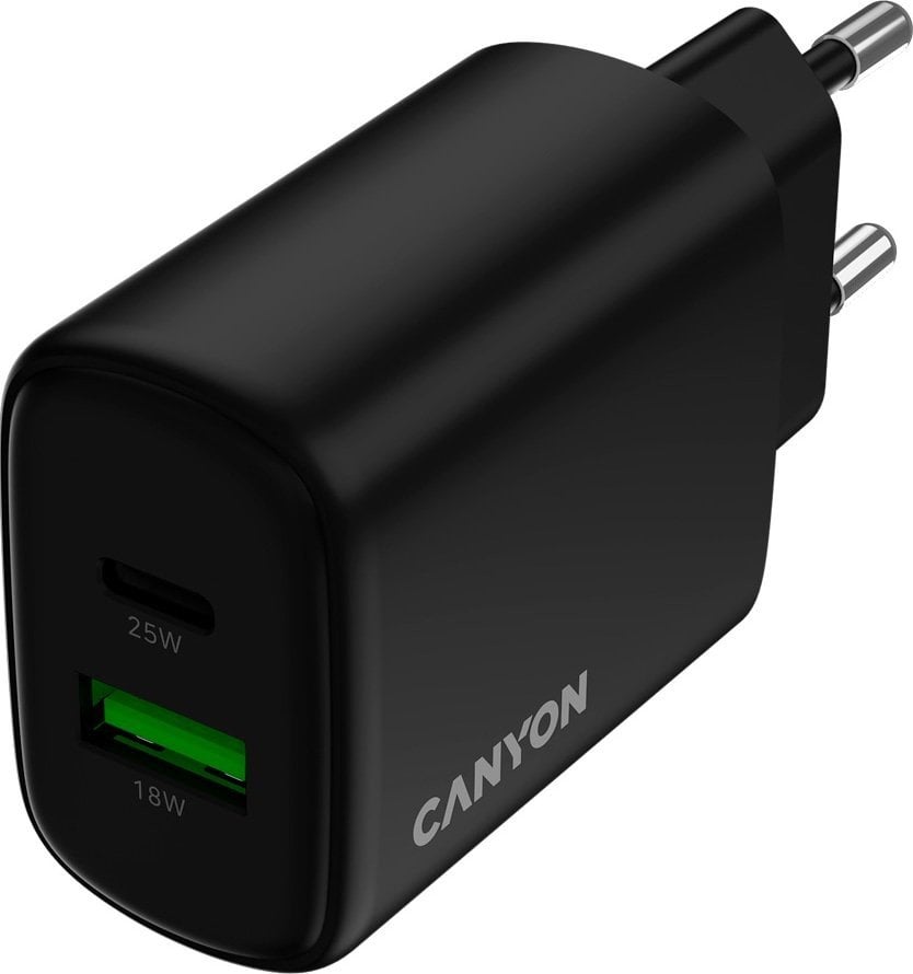 Karikues mural CANYON OnCharge 250, 25W, 1x USB C PD 1x USB A QC, i zi