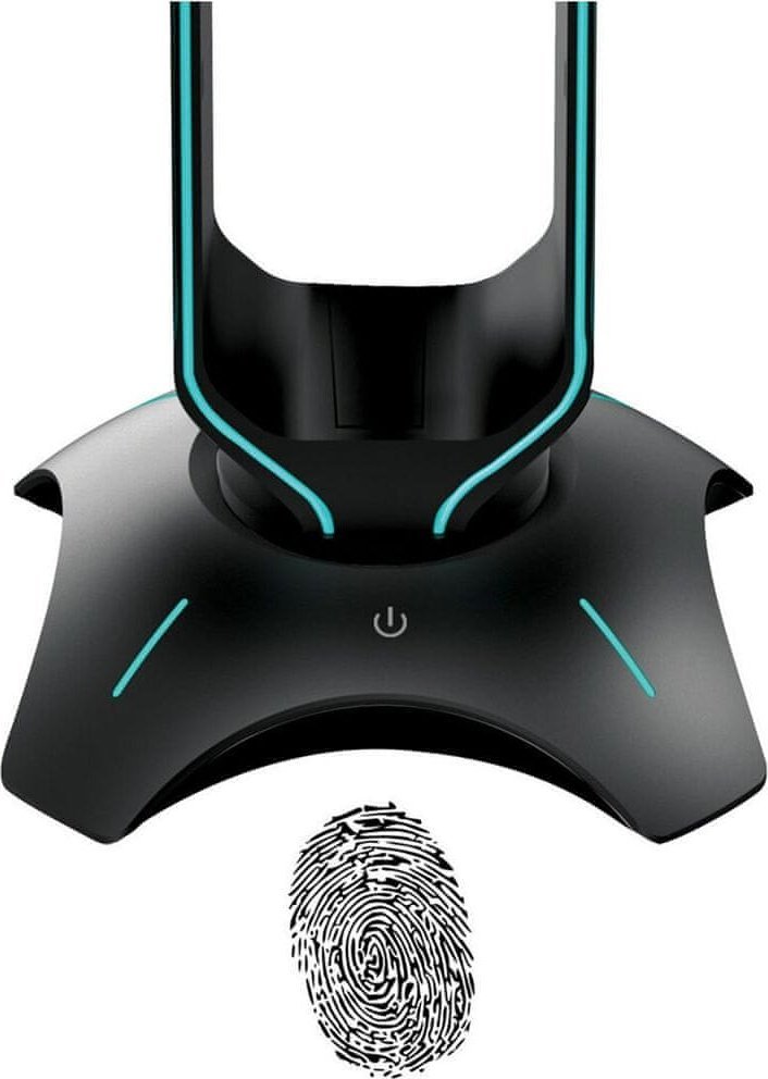 Носач за слушалки Yenkee YHB 3003 Tower, USB хаб, црн