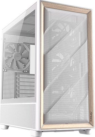 Kornizë PC Antec FLUX MIDI Tower, ATX, 5 ventilatorë, e bardhë