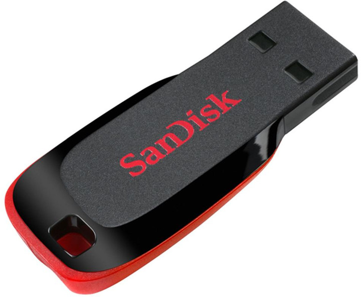 USB SanDisk Cruzer Blade, 32 Gb, e zezë - kuqe