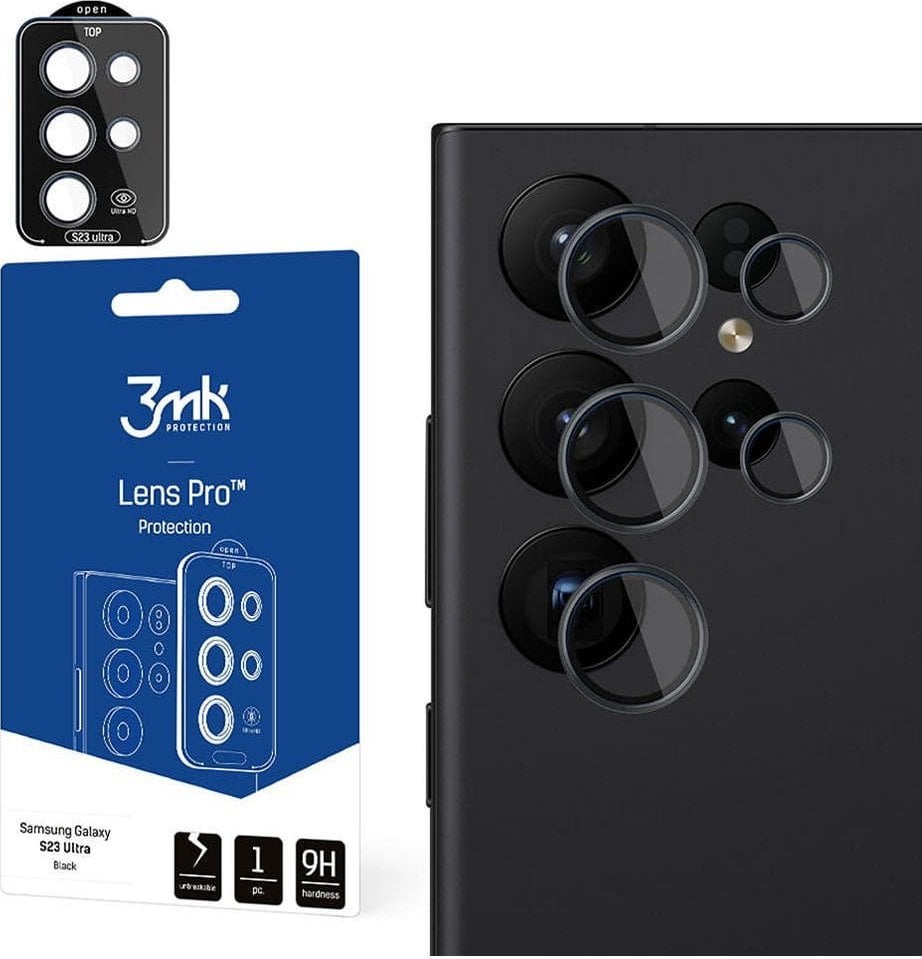 Mbrojtës kamerë 3MK Lens Protection Pro, për Samsung S23 Ultra, i tejdukshëm