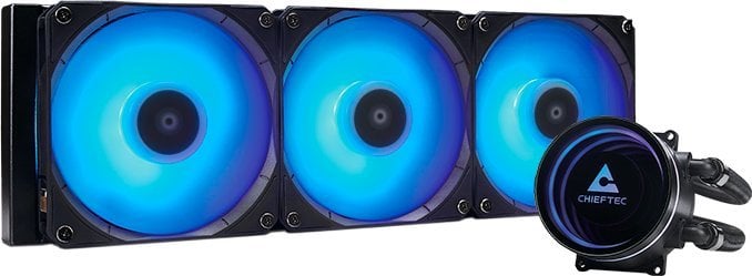Ftohës me ujë Chieftec Iceberg 360 RGB, i zi