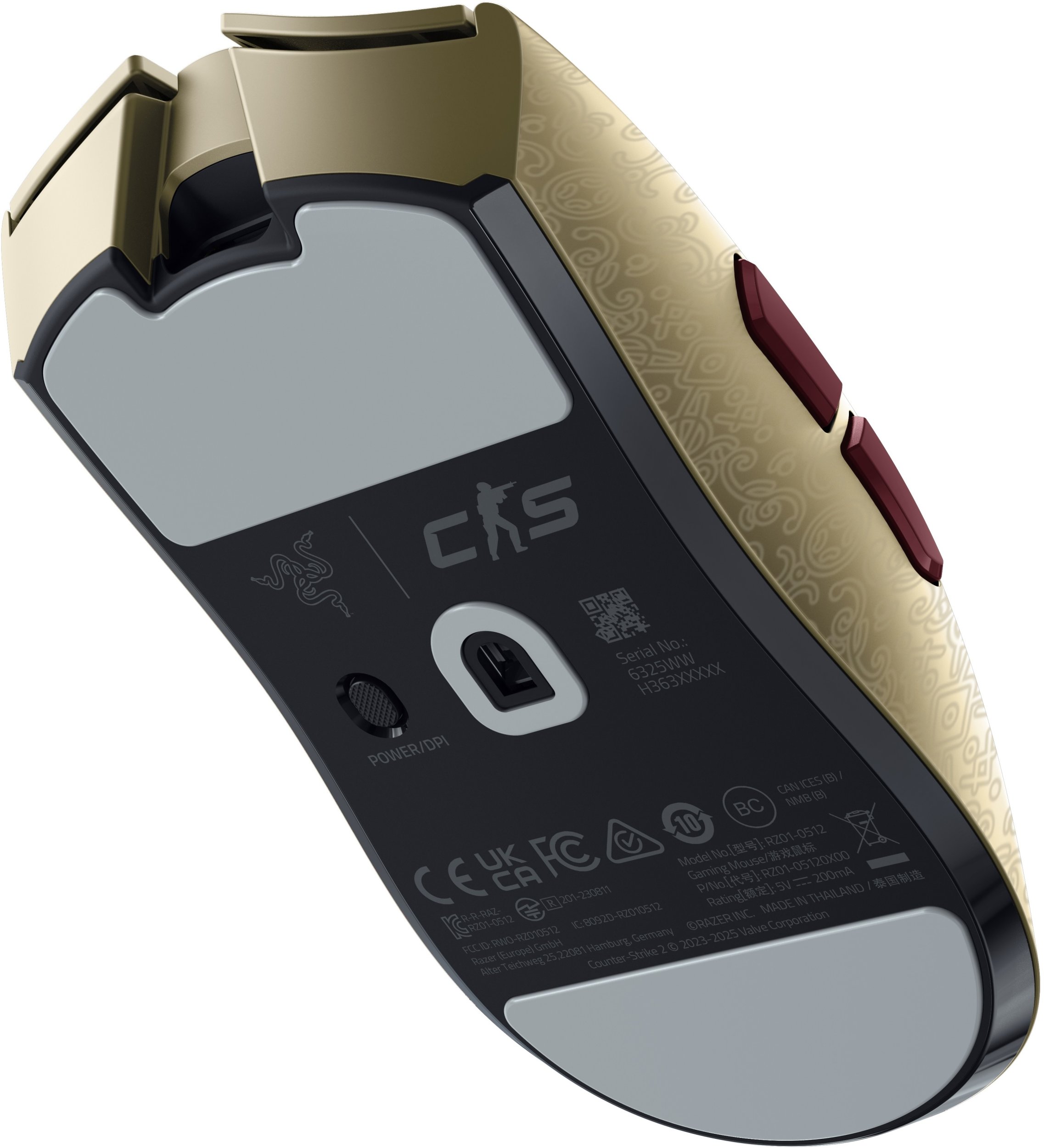 Гејминг глувче Razer Viper V3 Pro Counter Strike 2 Edition, безжично, 35K DPI, црно