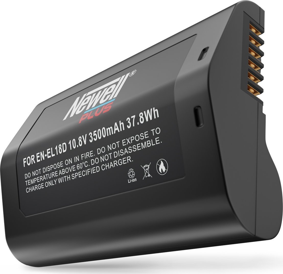 Bateri fotografike Newell EN-EL18D Rechargeable Plus, e rikarikueshme, për kamera, e zezë
