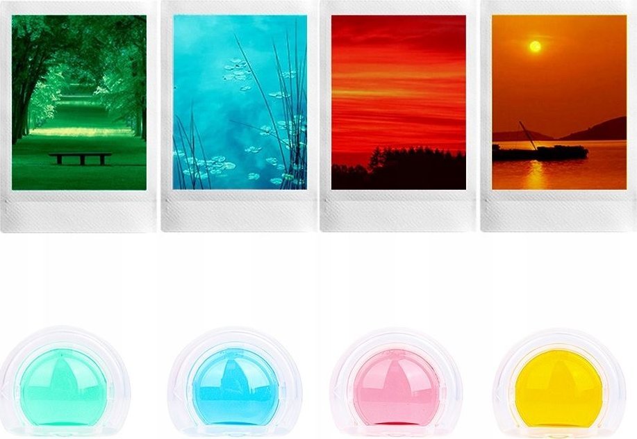 Set filtra ngjyrash LoveInstant 4 në 1 për Fujifilm Instax Mini 12, për selfie, shumëngjyrësh