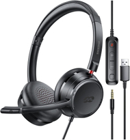 Kufje Mozos KL201 USB, me mikrofon, për PC dhe gaming, të zeza