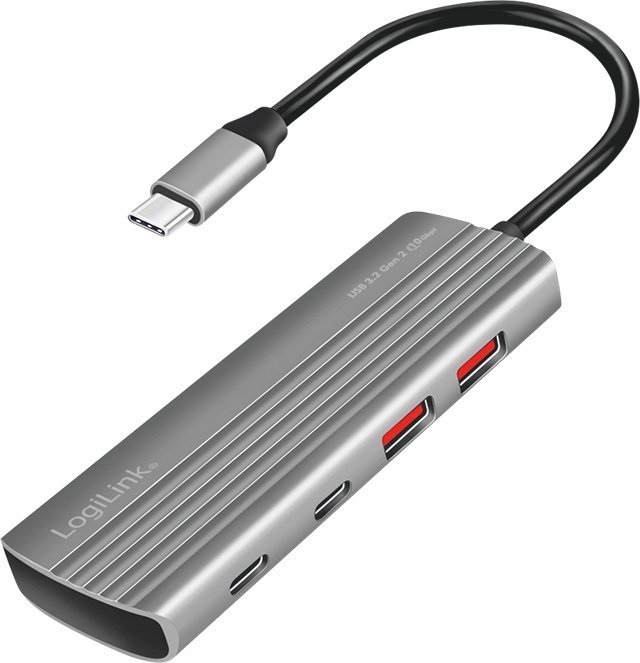 Hub USB LogiLink, USB 3.2 Gen2, 4+1 porta, PD 100W, alumin
