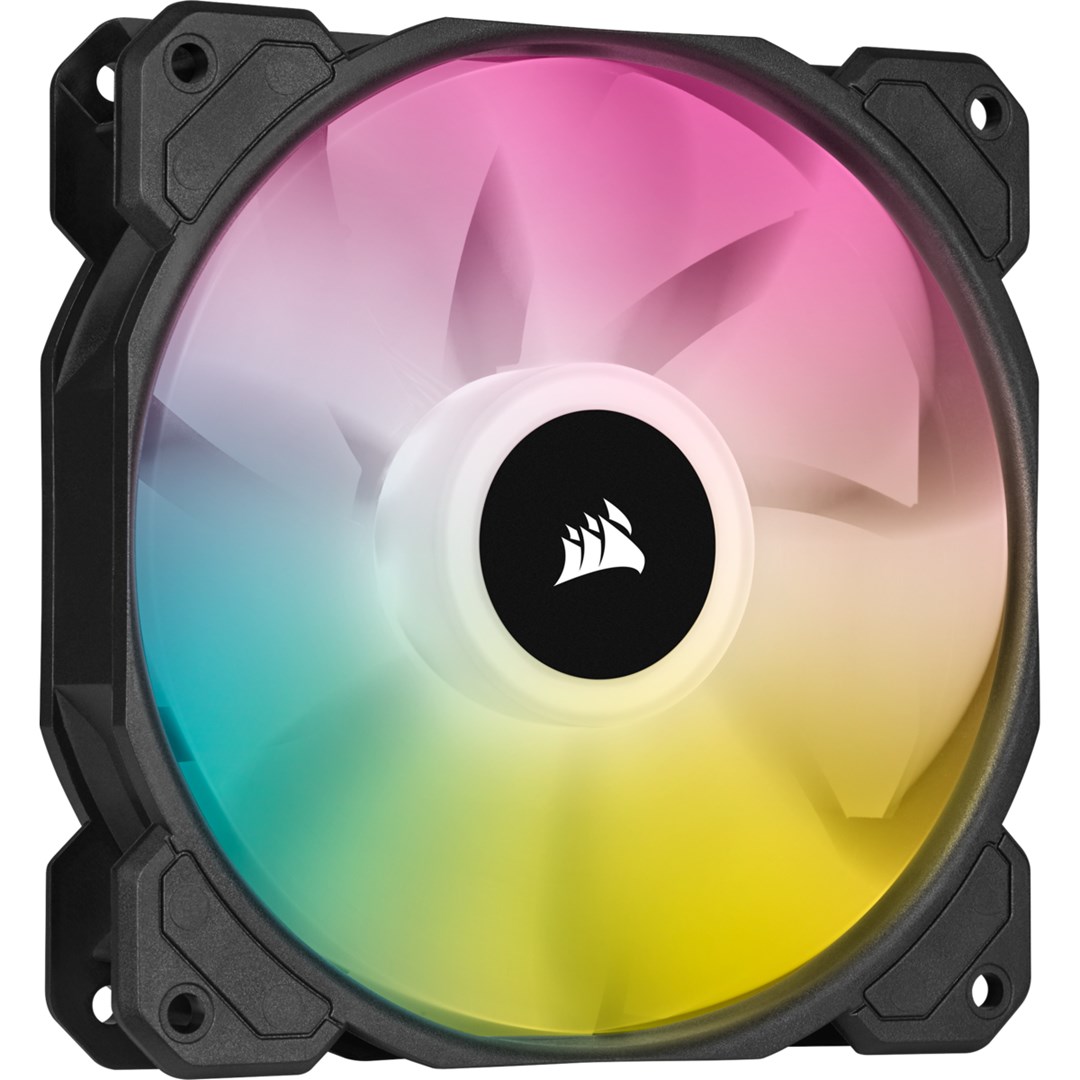 Set ventilatorë CORSAIR iCUE SP120 RGB ELITE, 120mm, PWM, 1500 RPM, i zi