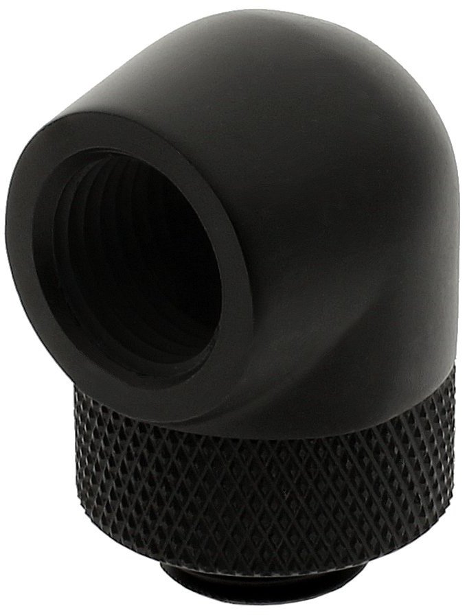 Përshtatës këndor për ftohje me ujë XSPC V2, G1/4", 90° rrotullues, i zi mat