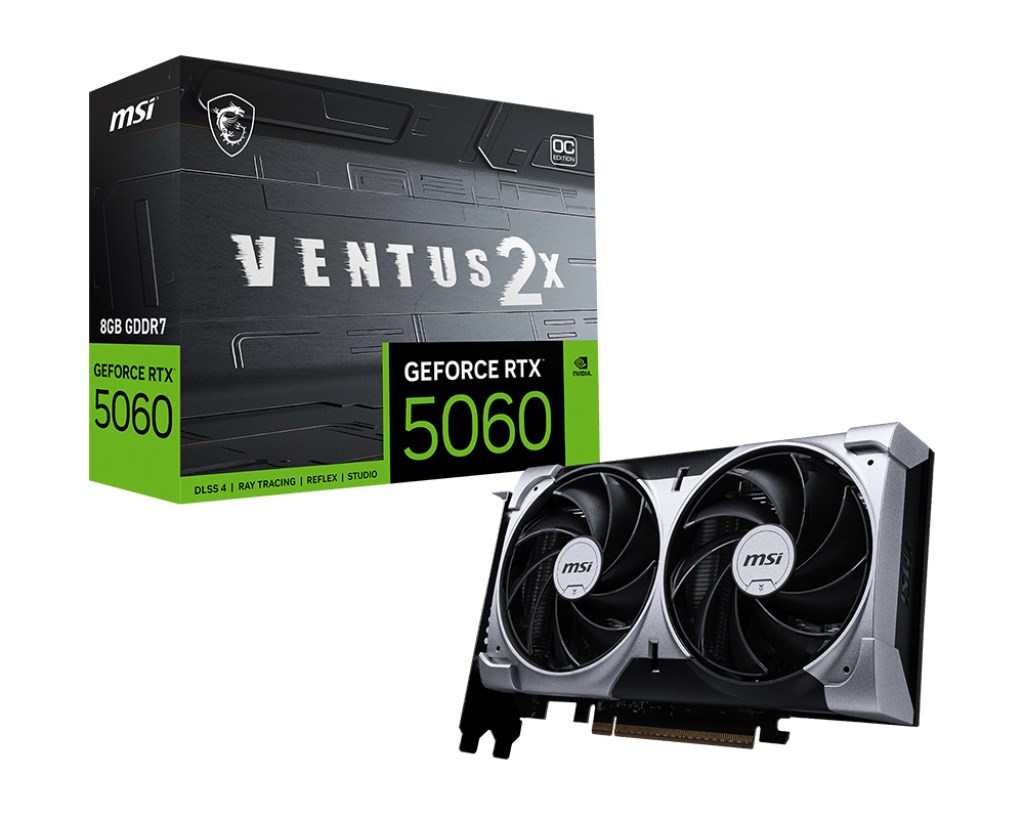 Kartelë grafike MSI GeForce RTX 5060 8G VENTUS 2X OC NVIDIA, 8GB GDDR7 Kartelë grafike MSI GeForce RTX 5060 8G VENTUS 2X OC NVIDIA, 8GB GDDR7