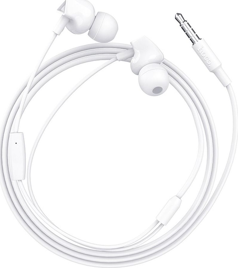 Kufje in ear Hoco M60, me mikrofon, universale, të bardha