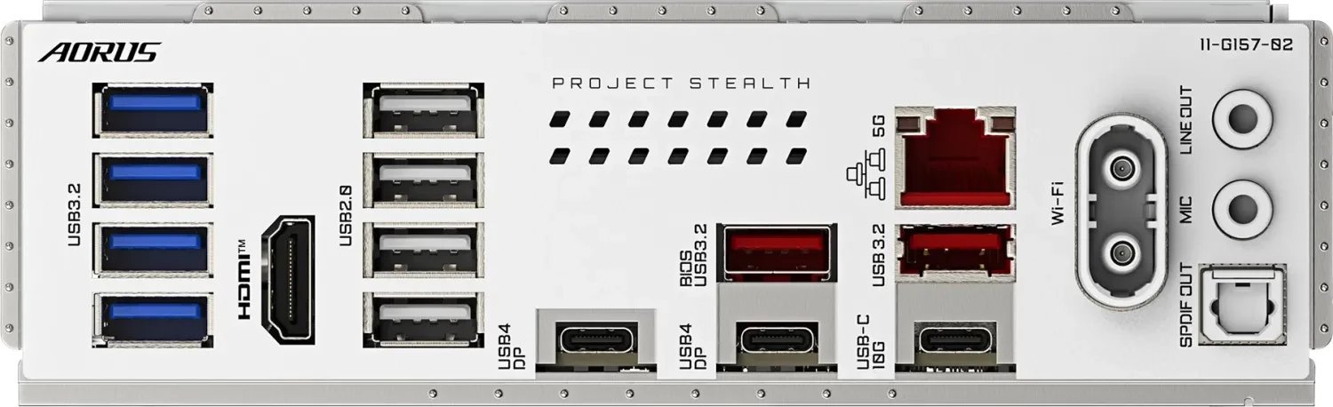 Motherboard GIGABYTE X870 AORUS STEALTH ICE, AMD Ryzen 9000, DDR5, PCIe 5.0, e bardhë