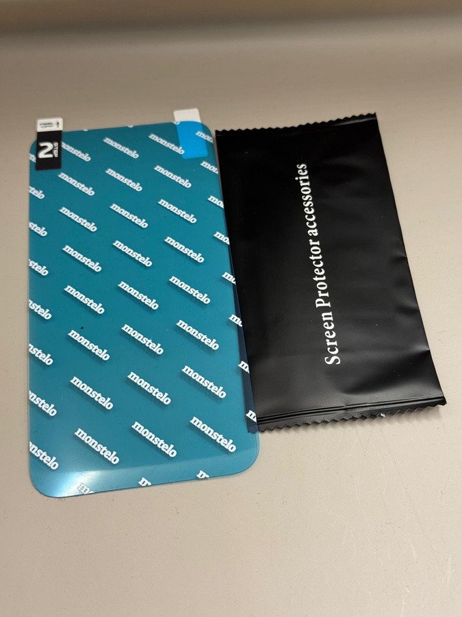 Xham mbrojtës MONSTELO Hybrid Glass 9H për iPhone 15 Pro Max, 5 copë, me set montimi, transparent