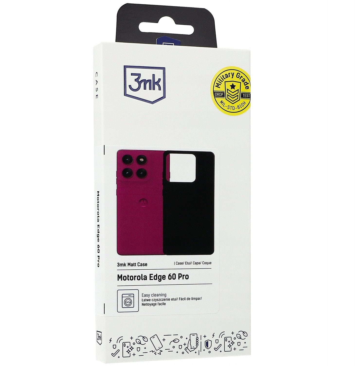 Mbulesë telefoni 3MK Matt Case për Motorola Edge 60 Pro, slim, matt, e zezë