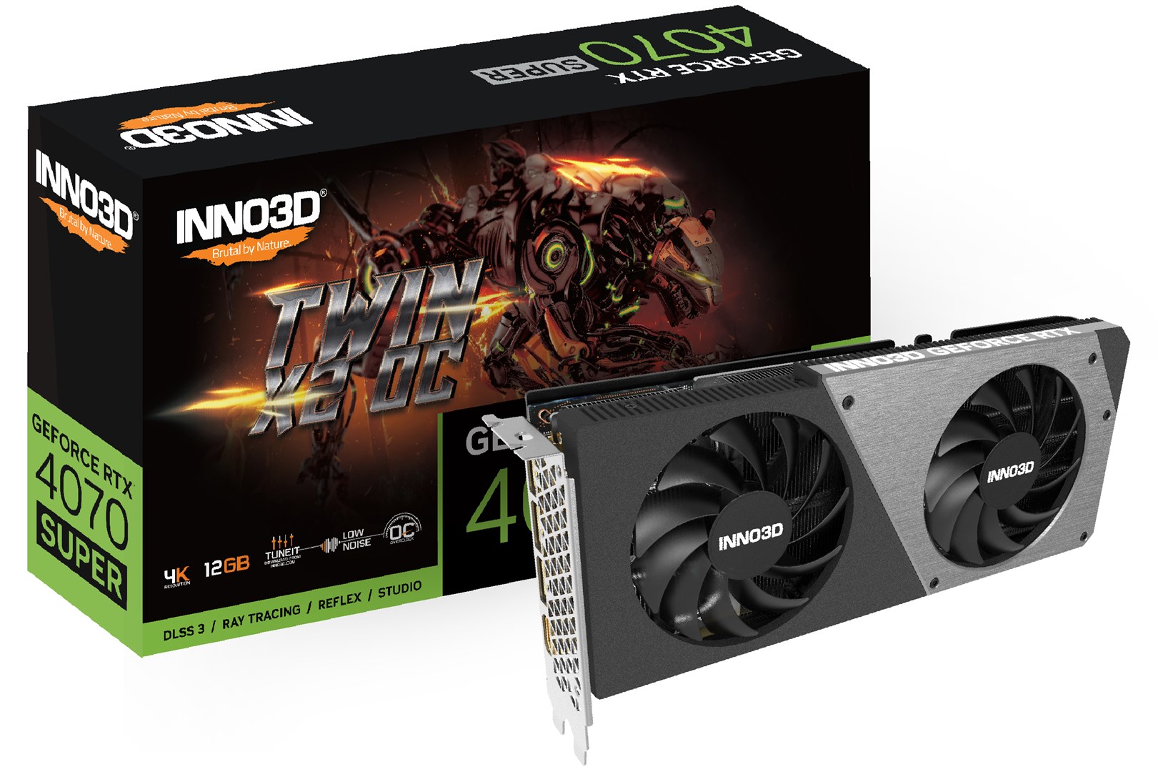Kartë grafike Inno3D NVIDIA GeForce RTX 4070 SUPER, OC, 12 GB GDDR6X