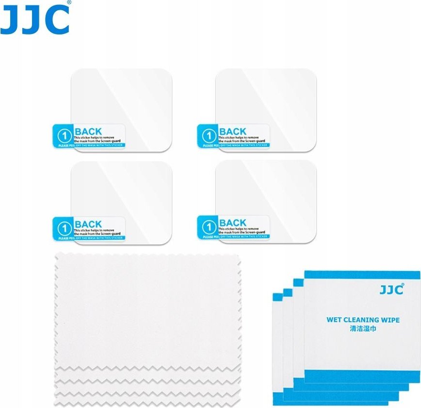 Заштитно стакло за екран JJC GSP-DJRS3PK4, за DJI RS3 RS3 PRO RS4 RS4 PRO, сет 4 парчиња, проѕирно
