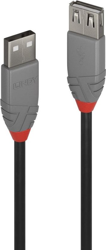 Kabllo Lindy USB-A – USB-A, 0.5 m, e zezë