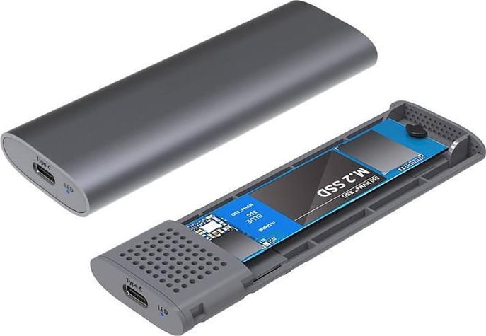 Kuti e jashtme SSD MAIWO M.2, NVMe SATA, USB C 3.1 Gen 2 10Gbps, e zezë