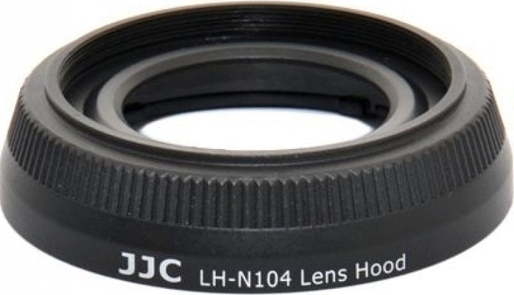 Parashtesë objektivi JJC LH-N104 për Nikon 1 NIKKOR 18.5mm f/1.8, zëvendëson HB-N104, e zezë