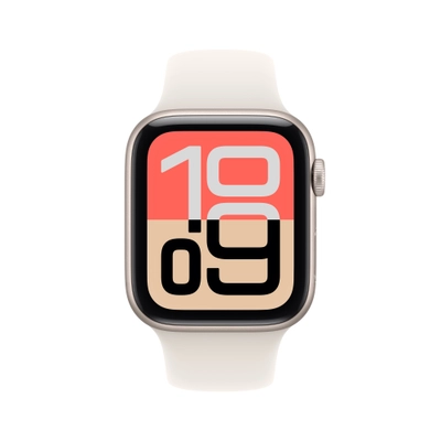 Apple Watch SE 3 GPS 44mm Starlight Aluminium Case with Starlight Sport Band, S/M