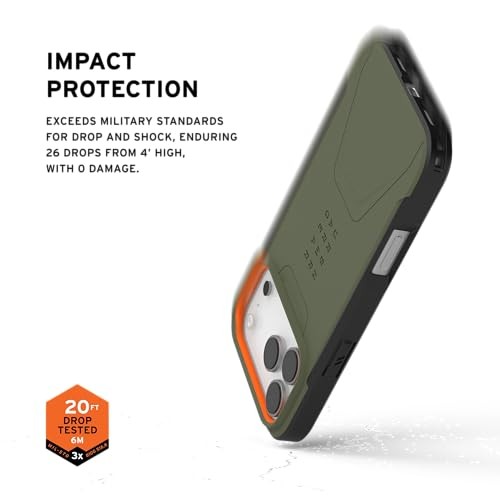 Mbrojtëse telefoni Urban Armor Gear Civilian, 6.9", MagSafe, e zezë