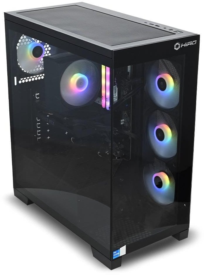 Kompjuter gaming HIRO Aurora ZKG i7B580 01A, Intel Core i7 14700F, Intel ARC 12GB, 16GB RAM, 1TB SSD