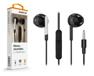 Kufje stereo Aligator AE008, me kabllo 3,5 mm dhe mikrofon, e zezë